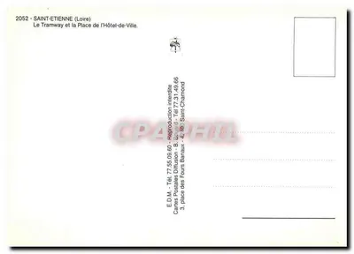 Saint-Étienne — Tramwaj i Plac Prefektury — n° 2052 — Rewers