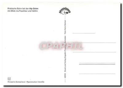 Trem da Rhätische Bahn — Alp-Grüm — Graubünden AG — Verso