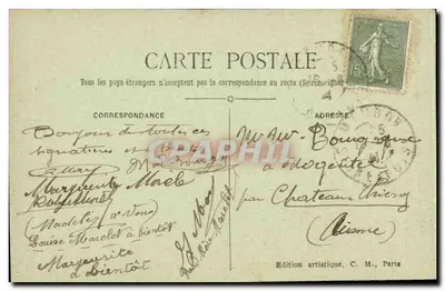 Bois de Meudon-Clamart — L'Étang de Villebôn — C. M. n°139 — Verso