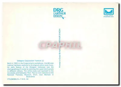 Tramwaj numer 22 — Glasgow Corporation — trasa University — Rewers