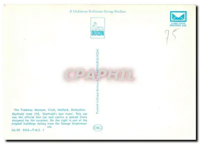 Ostatni tramwaj w Sheffield — Muzeum Tramwajów, Crich — Produkt firmy Dickinson Robinson Group — Rewers
