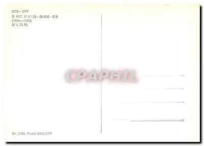 Trem de passageiros SBB/CFF — Série 2185 — Editora SBB/CFF — Verso