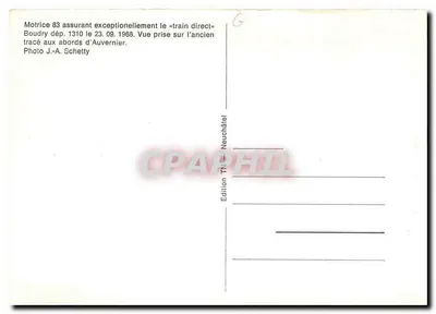 Tramwaj Neuchâtel — lokomotywa 83 na starym torze — Wydawnictwo TH Neuchâtel — Rewers