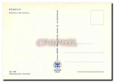 Genewa — Carrefour des Nations — Wydawnictwo Helio — Rewers
