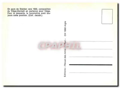 Stacja Stalden — Viège-Zermatt — V.Z. Nr 744 — Rewers