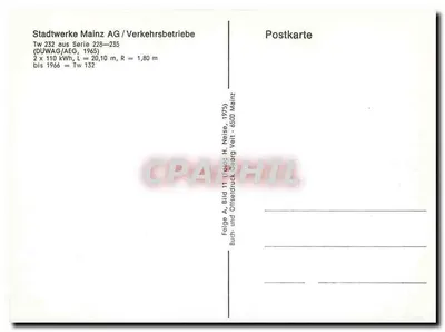 Tramwaj Tw 232 — Möbel Franz — Mainz — Stadwerke Mainz AG — Rewers
