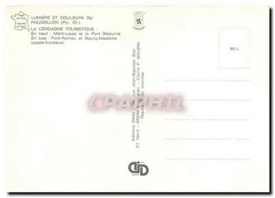 A Cerdagne — Lembrete da Cerdagne — Editor: Editions DINO — Verso
