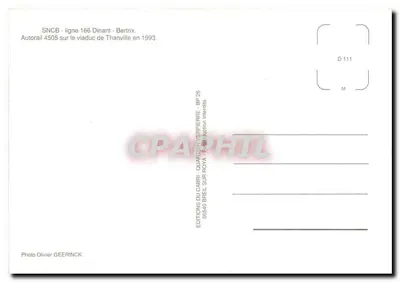 Wiązara Thanville — autorail 4505 na linii 166 Dinant-Bertrix — Éditions du Cabri - Ouarl Sur Roya — Rewers