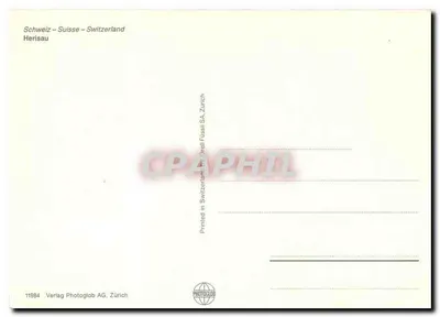 Herisau — vista panorâmica e cenas locais — Verlag Photoglob AG, Zürich — Verso