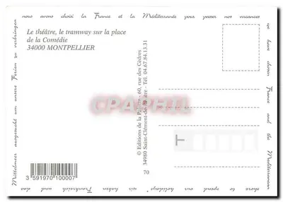 Montpellier — Plac Komedii — Éditions de la Palette — Rewers