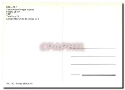 Wagon cisterna BP — Mitrag — SBB/CFF — n°1321 — Verso