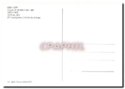 Wagon-cisterny SBB-CFF — seria 31 05 932 1 251-301 — wydawca SBB/CFF — Rewers