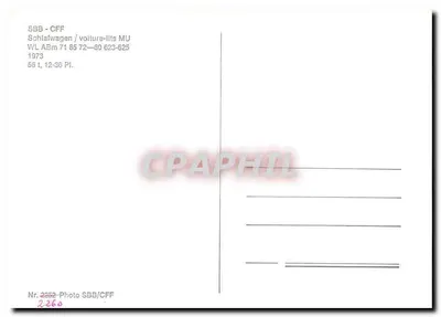 Schlafwagen — Vagão de dormir MU — SBB/CFF — Verso