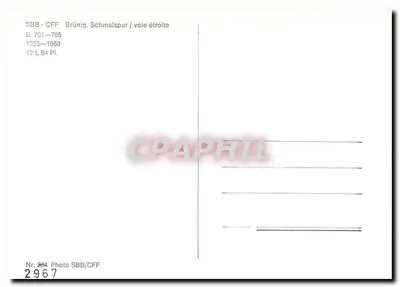 Trem SBB/FFS — Brünig, via estreita — SBB/CFF — Verso