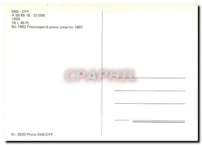 SBB-CFF - Pneuwagon A 50 85 18-33 090 — 1950 — Foto SBB/CFF n°2620 — Rewers