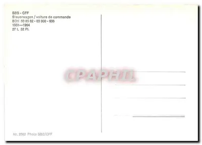 Pociąg komendowy SBB CFF — BDti 50 85 82-03 900-906 — 1961-1964 — Rewers