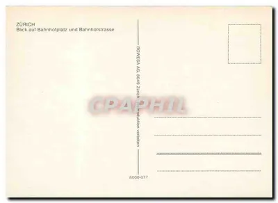 Zurych — Widok na Bahnhofplatz i Bahnhofstrasse — ROWESÄ AG, 8049 Zurych — Rewers