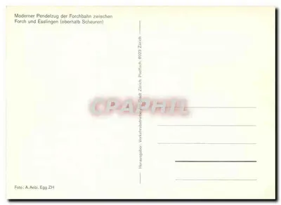 Pendelzug Forchbahn — Forch i Esslingen (nad Scheuren) — A. Aebl, Egg ZH — Rewers