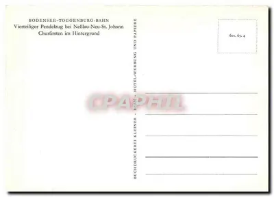 Bodensee-Toggenburg — Trem a vapor — editor Buchdruckerei Kleiner — Verso
