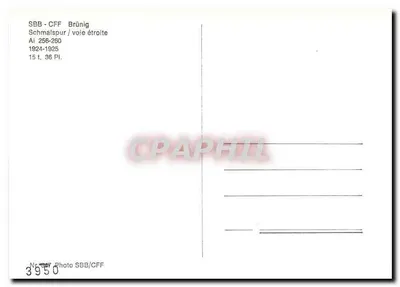 Brünig — Via estreita — SBB CFF — Verso