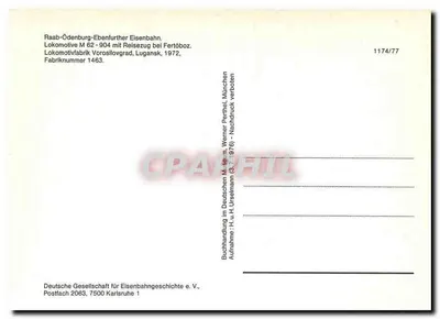 Lokomotywa M 62-904 — Raab-Ödenburg-Eisenbahn — Deutsche Gesellschaft für Eisenbahngeschichte e.V. — Rewers