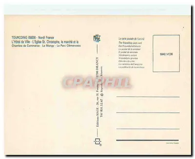 Tourcoing — O Sol de Tourcoing — Editor MACE, n° 5942.VC36 — Verso