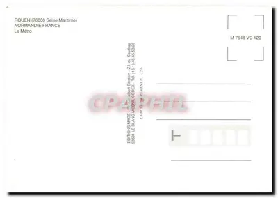 Rouen — O Metrô — Edições Mage — Verso