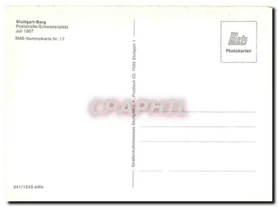 Stuttgart-Berg — Poststraße/Schwanenplatz — SMS-Sammelkarte Nr. 17, Illetz Photokarten — Verso