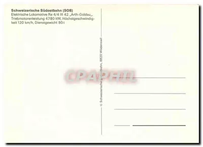 Elektryczna lokomotywa Re 4/4 II 42 — Südostbahn — Rewers