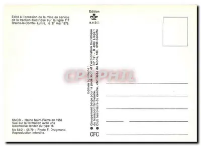 Haine-Saint-Pierre — wóz zapasowy typu 16 — SNCB, wydanie CFC — Rewers