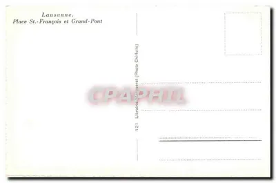 Place St-François e Grand-Pont — Lausanne — Livraria Manueral — Verso