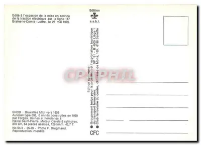 Tramwaj SNCB typ 608 — Braine-le-Comte - Liège — wydanie a.s.b.l. — n°54/4 — Rewers
