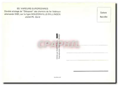 Duplo acoplamento de "Décapod" alemães — na linha Bouzonville-Dillingen — editado por EUROPA RAIL — Verso