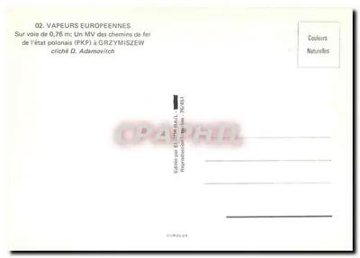Paryski parowóz — Grzymiszew — wydane przez EUROPA RAIL — Rewers