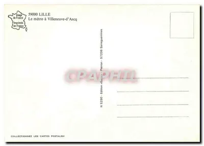 O metrô em Villeneuve-d'Ascq — Edição «Euclide» — N° 5290 — Verso
