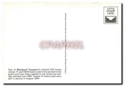 Autobus dwupiętrowy Leyland PD3 — Blackpool Transport — Rewers