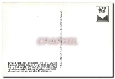 Autobus nr 543 — Blackpool — Leyland National — Blackpool Transport Department — Rewers