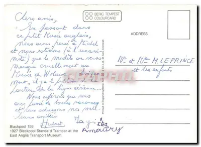 Standardowy tramwaj z Blackpool — Muzeum Wolvey — 1927 — Rewers