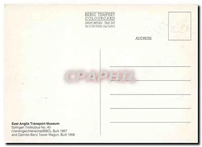 Solingen — Tramwaj n°40 — Verdingen/Henschel/BBC — wydawca BERIC TEMPEST COLOURCARD — Rewers