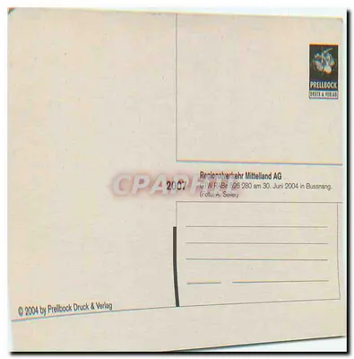 GTW RABe 526 280 — trem da Regionalverkehr Mittelland AG — editor Prellbock Druck & Verlag — Verso