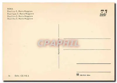 Roma — Basílica de Santa Maria Maior — editor KINA ITALIA, n° 56 — Verso