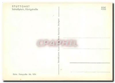 Plac Zamkowy, ulica Królewskie — Stuttgart — Wydawca Hans Boeticher, nr 1094 — Rewers