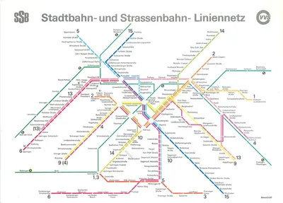Stuttgart - Sieć tramwajowa i metra — SSB (9/87)