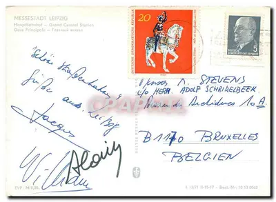 Główny dworzec w Lipsku — Messestadt Lipsk — wydawca nieczytelny — Rewers