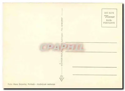 Dampfzug — Bayerische Alpen — Werner-Verlag, n° 07161/2997 — Rückseite
