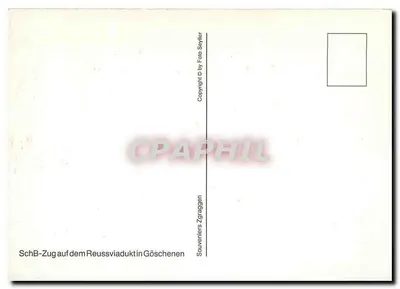 Göschinen, Schöllenenbahn — SchB-Zug na mostowym przewodzie Reuss — Foto Seyller — Rewers