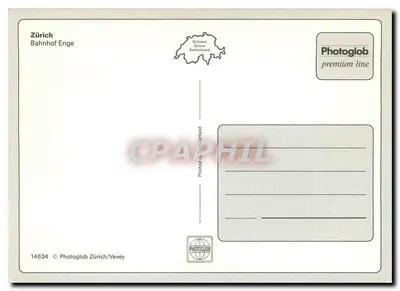 Zurych — stacja kolejowa Zurych Enge — Photoglob premium line — Rewers
