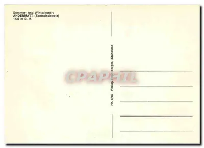 Andermatt — Zentraalschweiz — wydawca Verlag Englerberger, Stansstad — Rewers