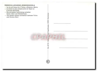 Trem sobre o viaduto dos Centovalli — Ferrovia Locarno-Domodossola — n°8776 — Verso