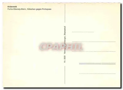 Andermatt — Furka-Oberalp-Bahn, Nächschen gegen Furkapass — Verlag Engelberger, Stansstad, Nr. 6553 — Rewers